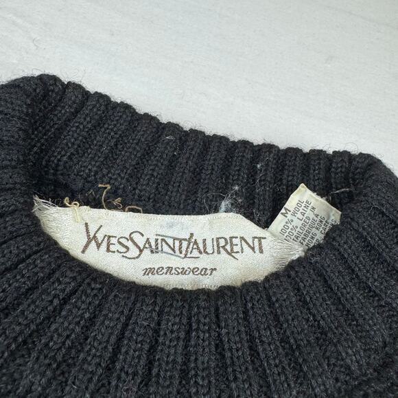 Vintage YSL Wool Crewneck Sweater - Size Medium - Picture 3 of 6